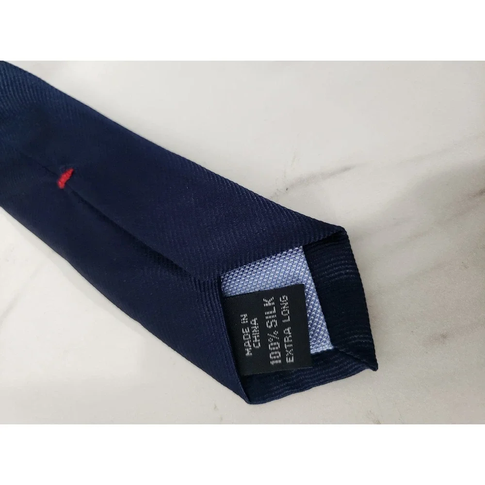 NEW EXTRA LONG Tommy Hilfiger Mens 100% Silk Tie PLAID PURPLE CHECKERED GRAY